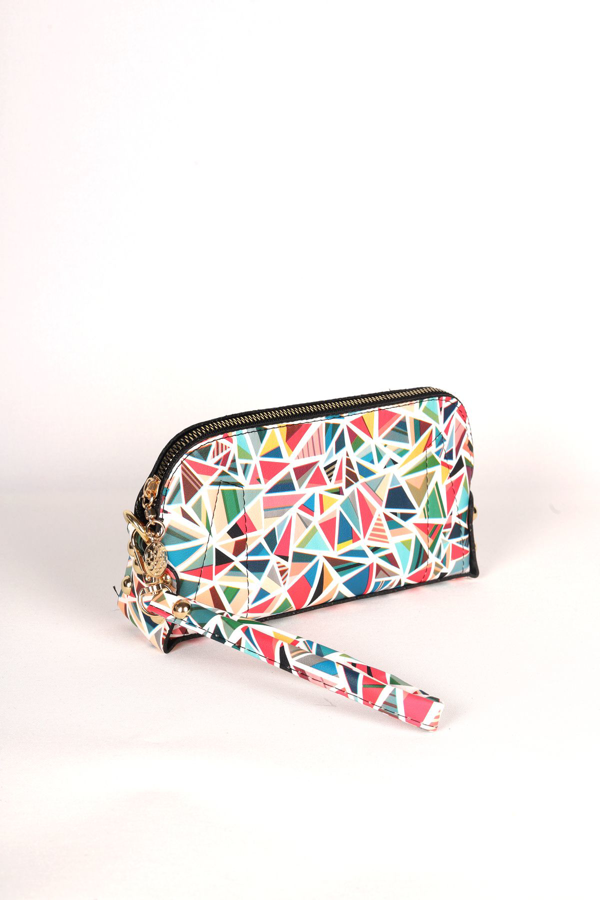 Rengarenk Desenli El Çantası Seti