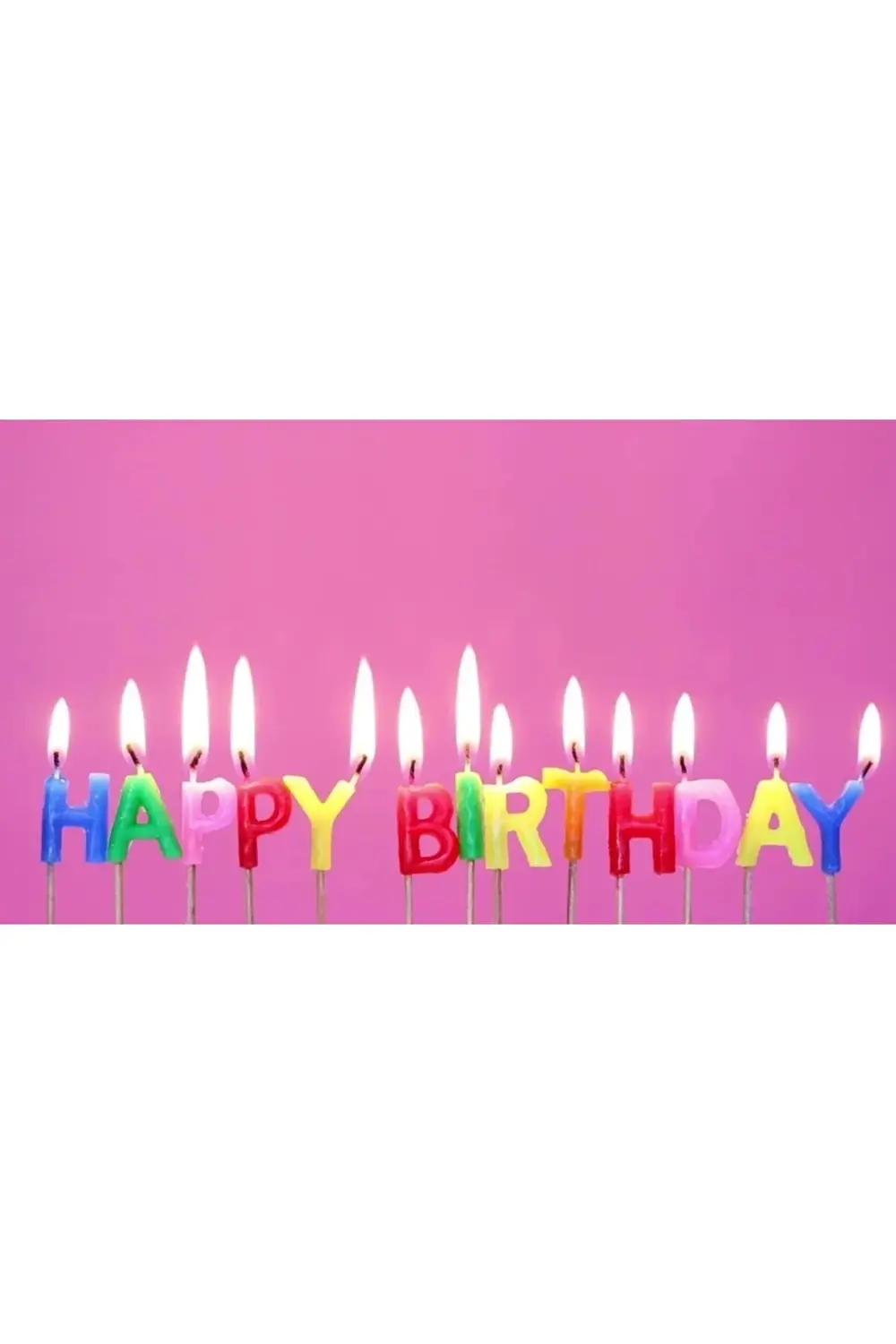 Rengarenk Happy Birthday Yazılabilen Doğum Günü Mumu