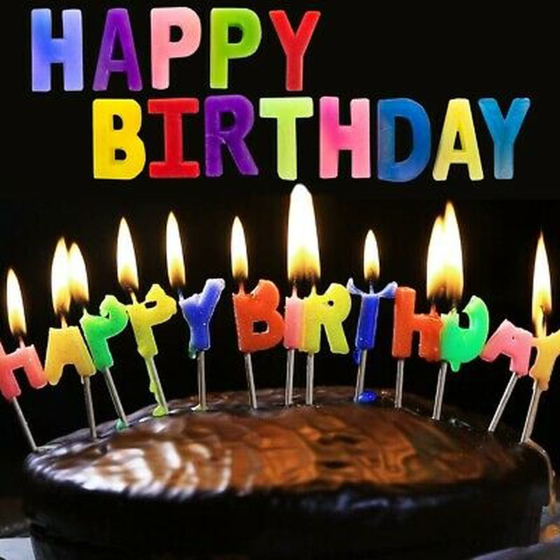 Rengarenk Happy Birthday Yazılabilen Doğum Günü Mumu TdrTR