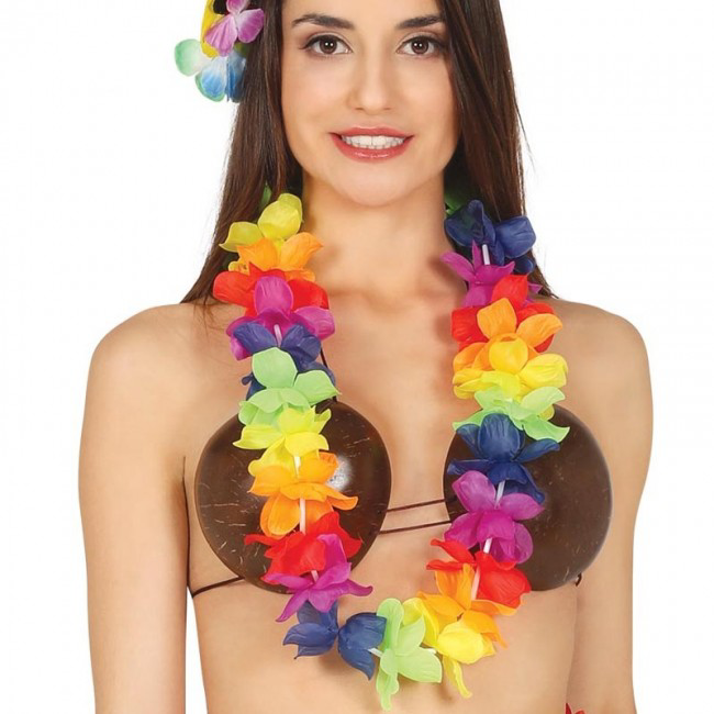 Rengarenk Hawaii Boyun Çelengi Havai Partisi Kolyesi 1 Adet Rengarenk Hawaii Boyun Çelengi Havai Partisi Kolyesi 1 Adet