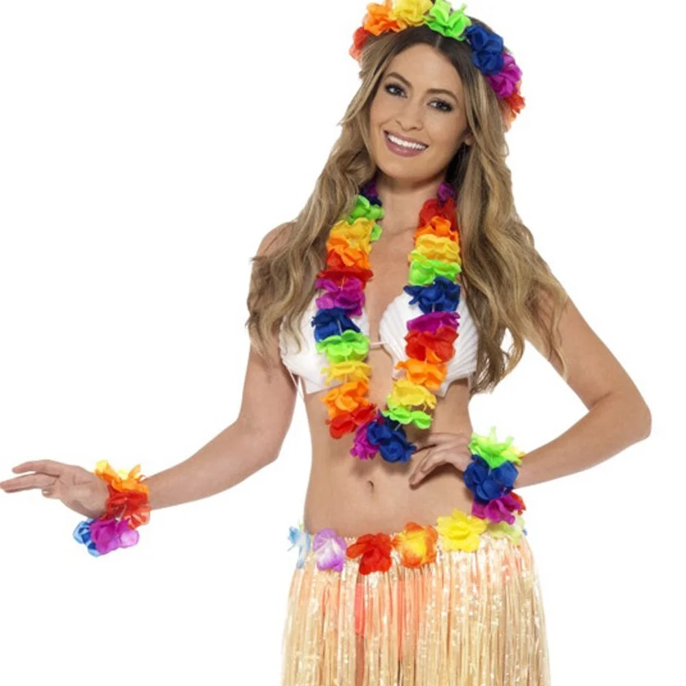 Rengarenk Hawaii Kolye Taç Bileklik Seti 4 Parça Bx40 Fiyatı, Yorumları ve Özellikleri