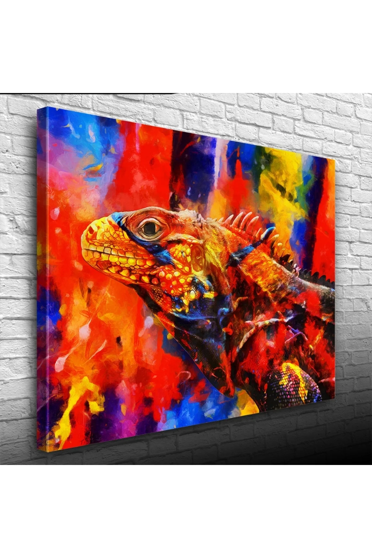 Rengarenk İguana Kanvas Tablo 50 x 70