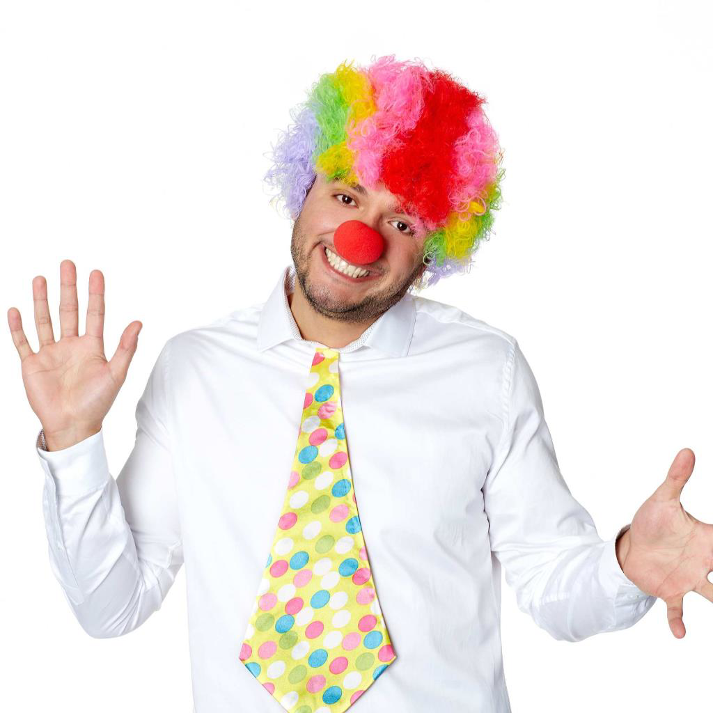 Rengarenk Kıvırcık Afro Bonus Peruk 110 Gr ve Kırmızı Burun Seti Rengarenk Kıvırcık Afro Bonus Peruk 110 Gr ve Kırmızı Burun Seti