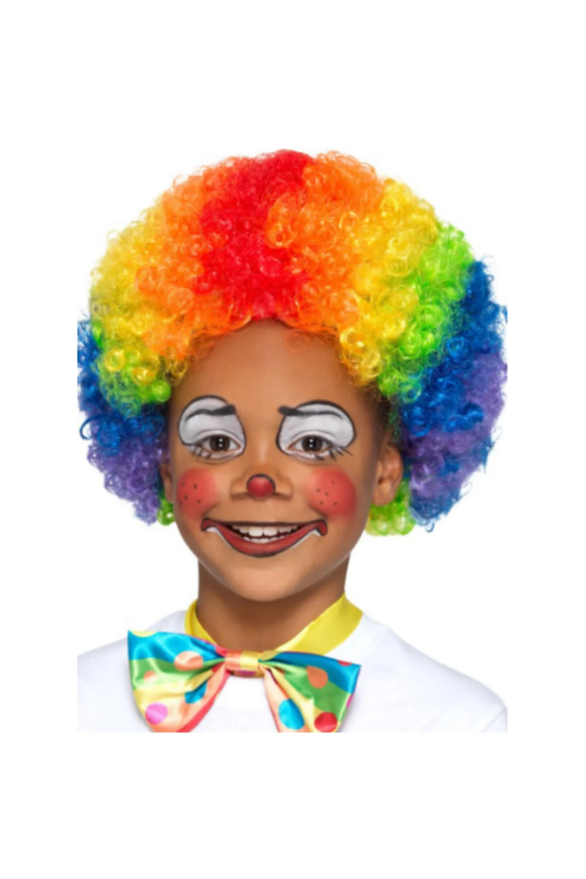 Rengarenk Kıvırcık Afro Peruk Bonus Saç