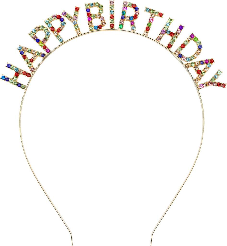 Rengarenk Kristal Taşlı Ekstra LüGümüş Kaplama Happy Birthday Taç Rengarenk Kristal Taşlı Ekstra LüGümüş Kaplama Happy Birthday Taç