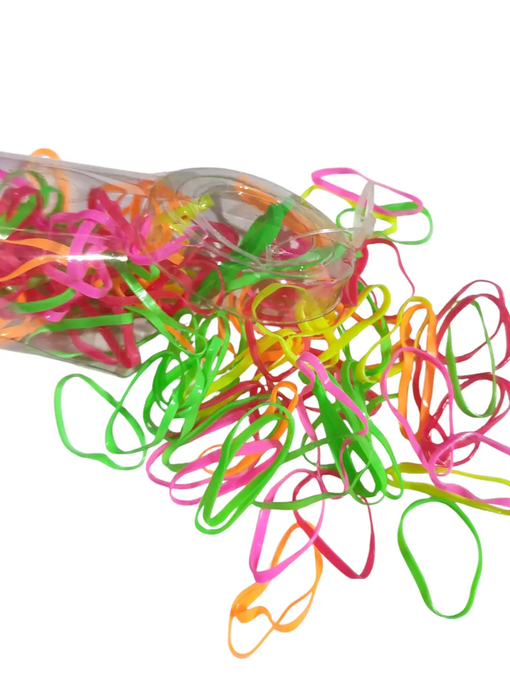 Rengarenk Renkli Perma Tüp Toka Saç Lastik Toka - 1 Tüp