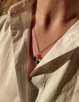 Tükkan Accessories Rengarenk Taç Yaprakli Papatya Figür Gold Zincir Kolye-0Kol73 Tükkan Accessories Rengarenk Taç Yaprakli Papatya Figür Gold Zincir Kolye-0Kol73