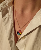 Tükkan Accessories Rengarenk Taç Yaprakli Papatya Figür Gold Zincir Kolye-0Kol73 Tükkan Accessories Rengarenk Taç Yaprakli Papatya Figür Gold Zincir Kolye-0Kol73