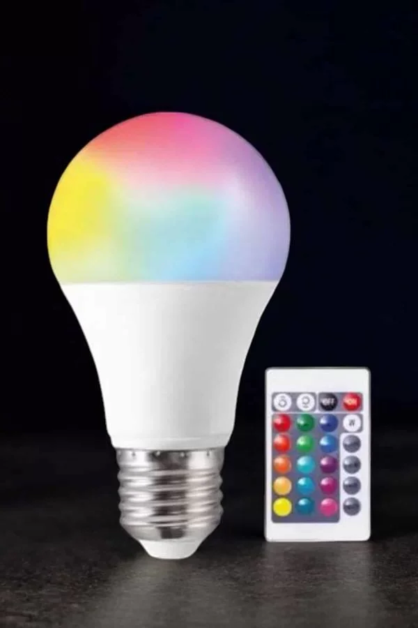 Renk Değiştirebilen RGB Işıklı Led Ampul A+Enerji 10 Watt Led Işık - Lisinya