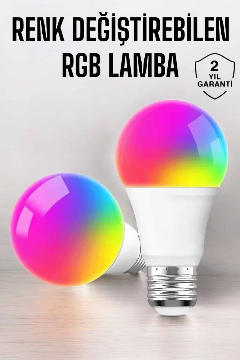 Renk Değiştirebilen RGB Işıklı LED Ampul 15W A+ Enerji - Akıllı Aydınlatma Çözümü