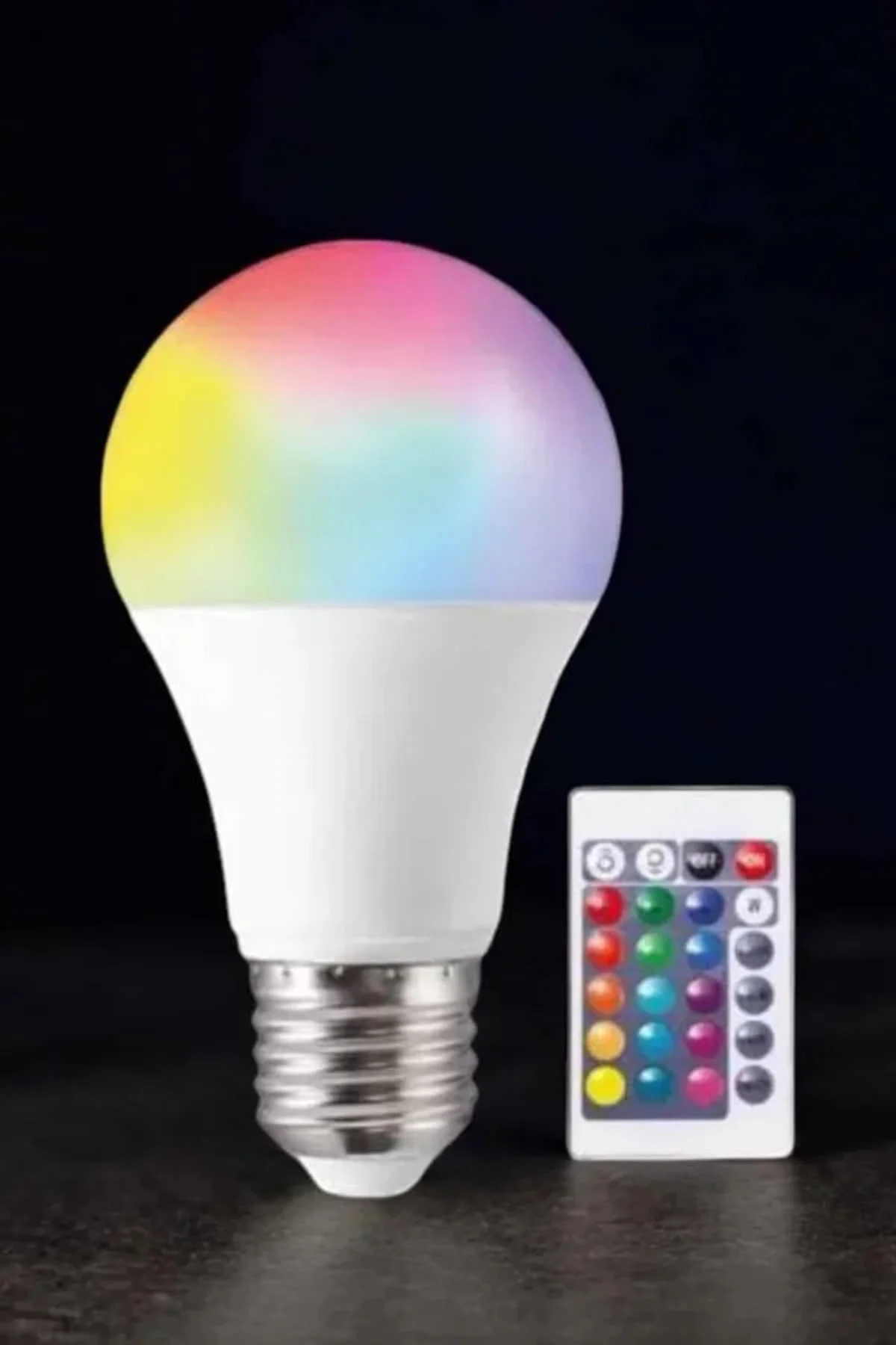 Renk Değiştirebilen RGB Işıklı Led Ampul A+Enerji 10 Watt Led Işık Renk Değiştirebilen RGB Işıklı Led Ampul A+Enerji 10 Watt Led Işık