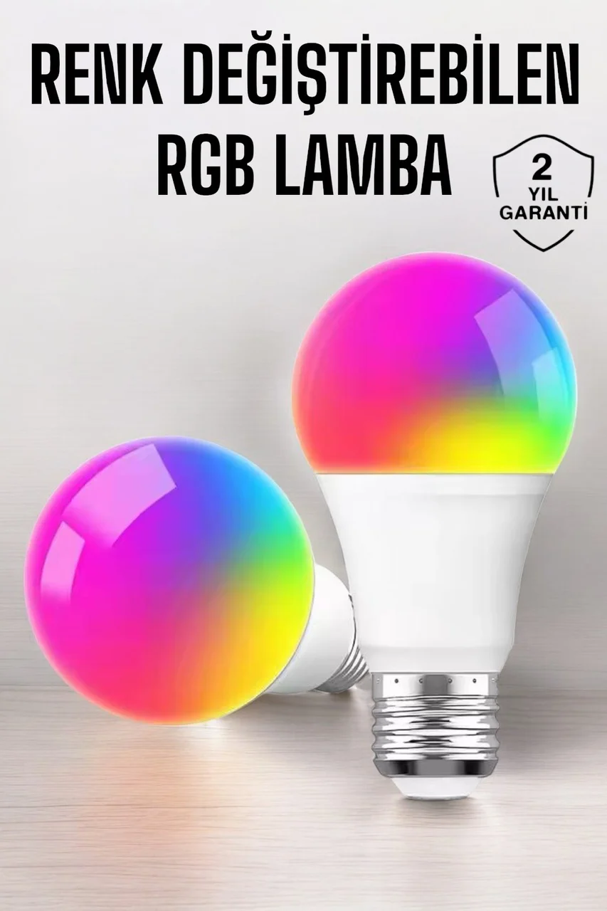 Renk Değiştirebilen Rgb Işıklı Led Ampul A+enerji 15 Watt Led Işı