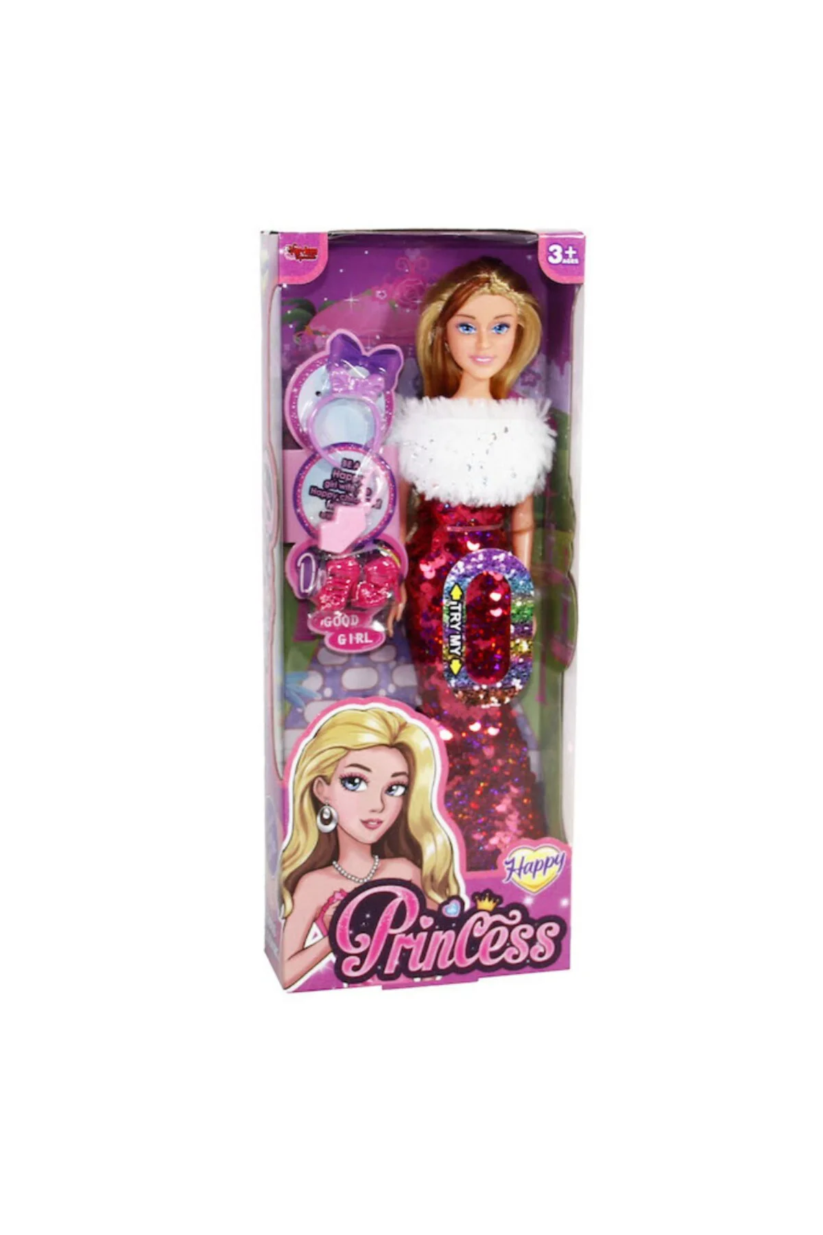 Renk Değiştiren Prenses Bebek 30 cm - 66772 - Pembe (Lisinya)