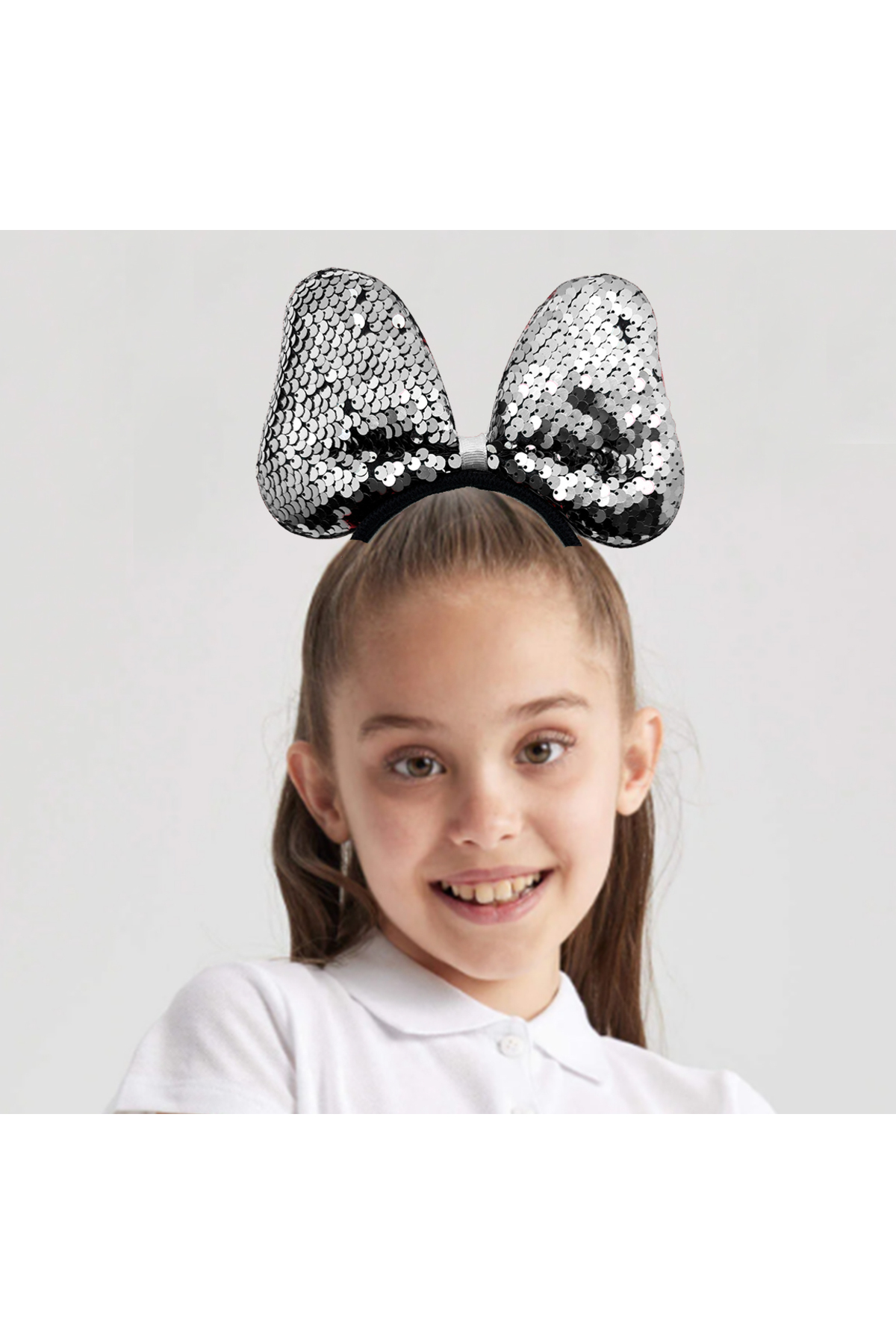 Qirora Renk Değiştiren Pullu Payetli Fiyonk Parti Tacı Rengarenk Gümüş R