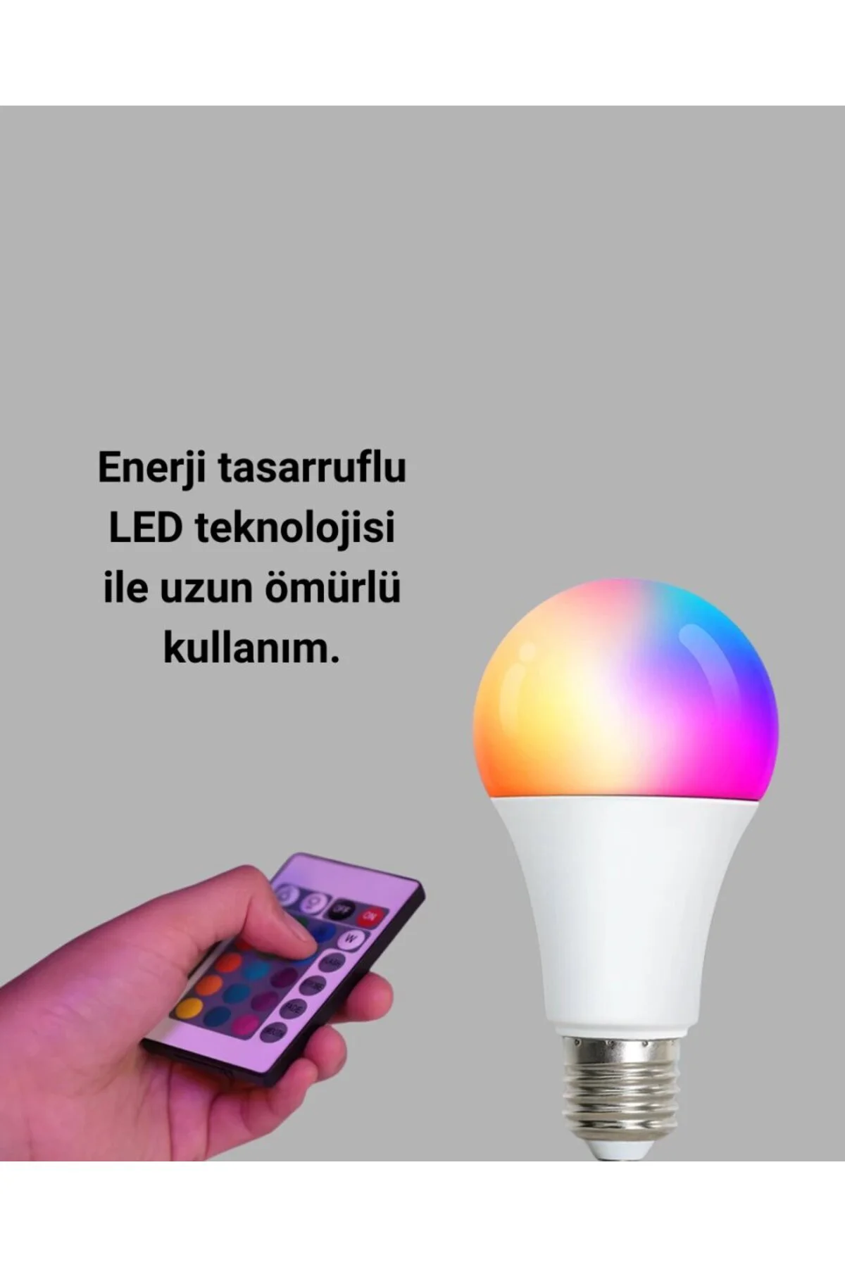 Renk Değiştiren Rgb Led Ampul 16 Renk Uzaktan Kumandalı 2025 Model