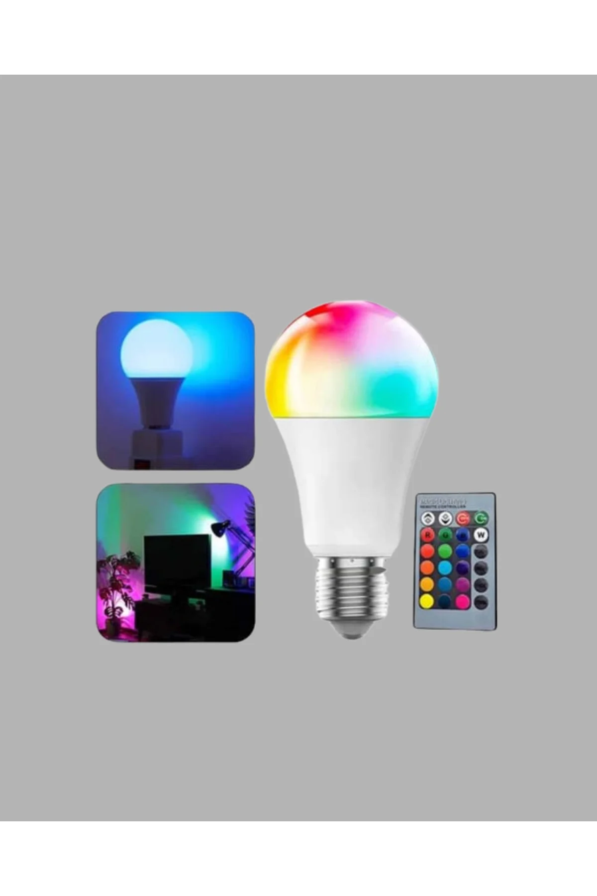 Renk Değiştiren RGB LED Ampul 16 Renk Uzaktan Kumandalı 2025 Model