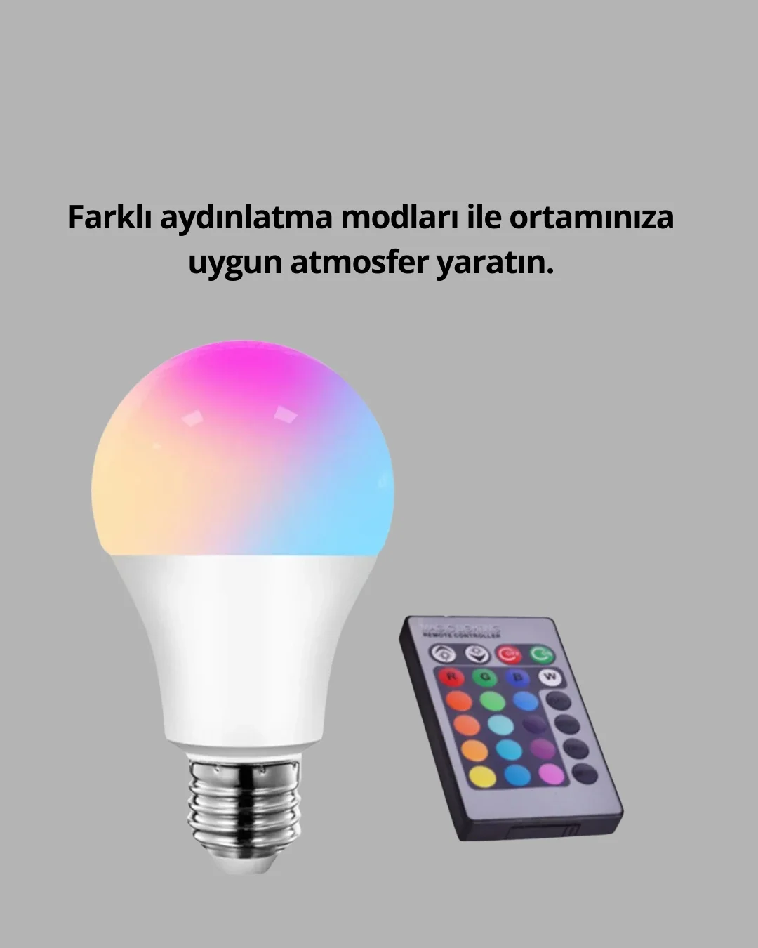 Renk Değiştiren RGB LED Ampul 16 Renk Uzaktan Kumandalı 2025 Model Fiyatı, Yorumları ve Özellikleri