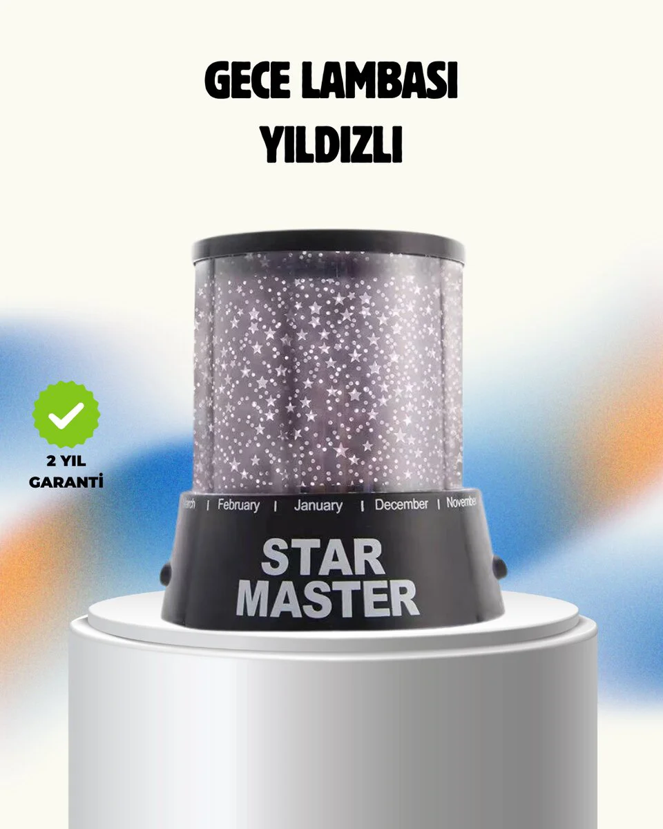 Renk Değiştirmeli LED Yıldız Projektör: Parti ve Gece Lambası ile Atmosferi Yaratın