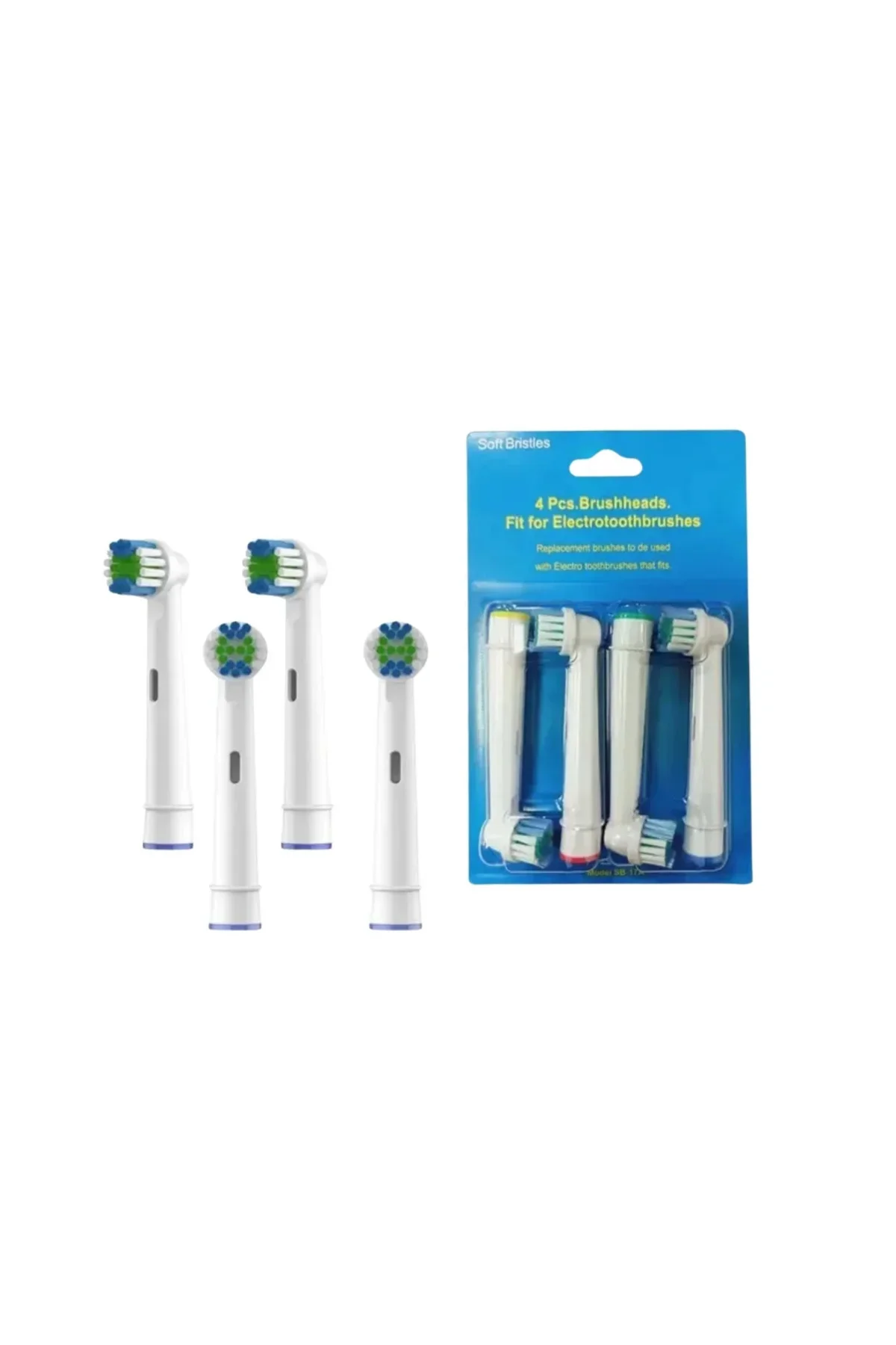 Renk Halkalı Aile Tipi Diş Fırçası Yedek Başlığı 4’lü Paket