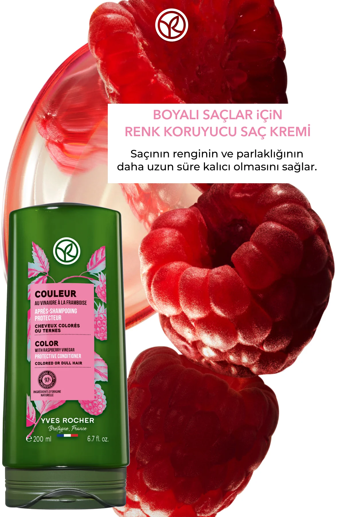 Renk Koruyucu Saç Kremi - Boyalı Saçlar / Couleur -Vegan -200ml