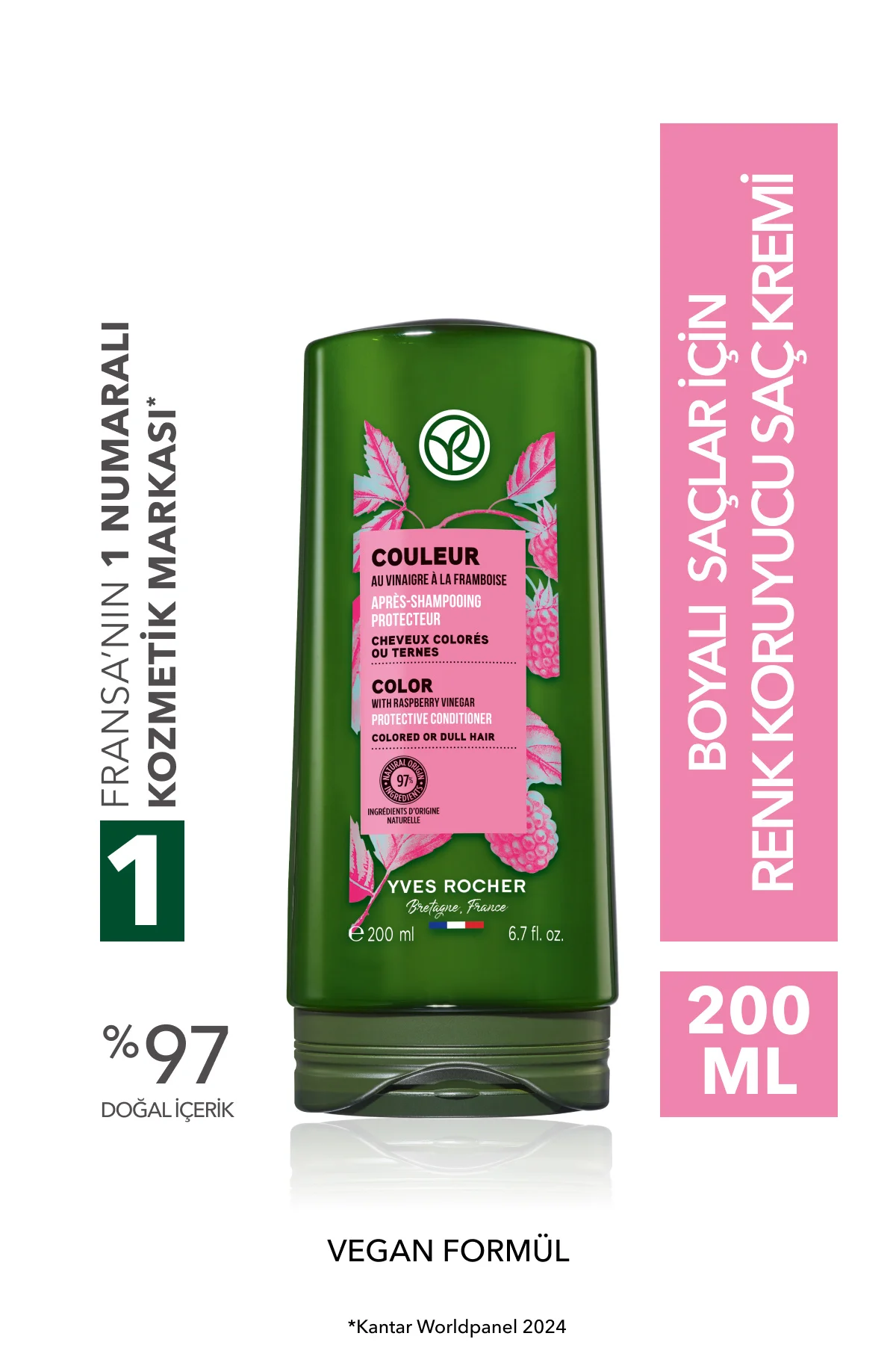 Renk Koruyucu Saç Kremi - Boyalı Saçlar / Couleur -Vegan -200ml