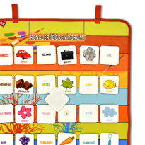 Renkleri Öğreniyorum Keçe Cırtlı Duvar Panosu , Eğitici Oyuncak Renkleri Öğreniyorum Keçe Cırtlı Duvar Panosu , Eğitici Oyuncak