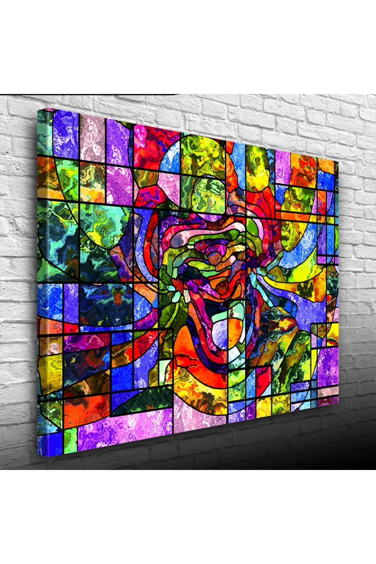 Renklerin Dansı Soyut Çalışma Kanvas Tablo 50 x 70