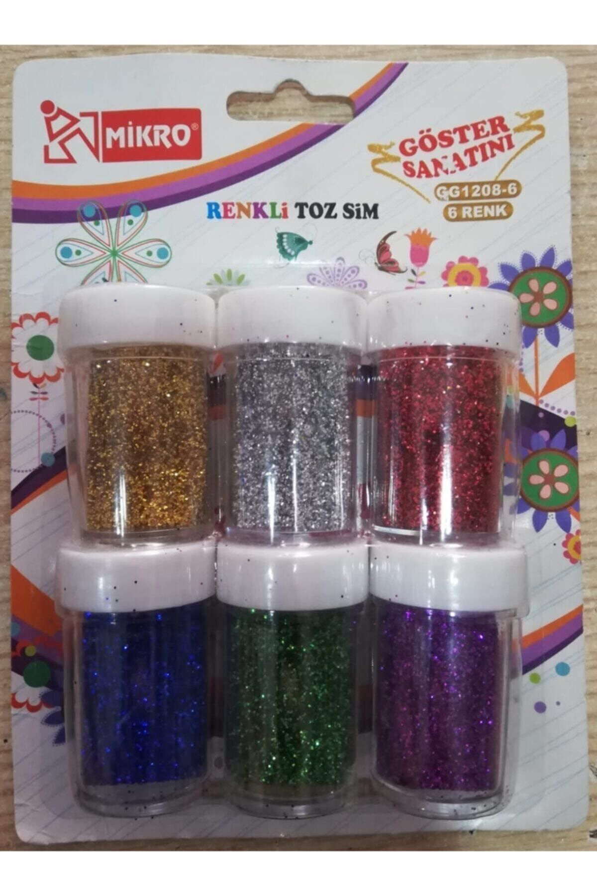 Renkli 6'Lı Toz Sim