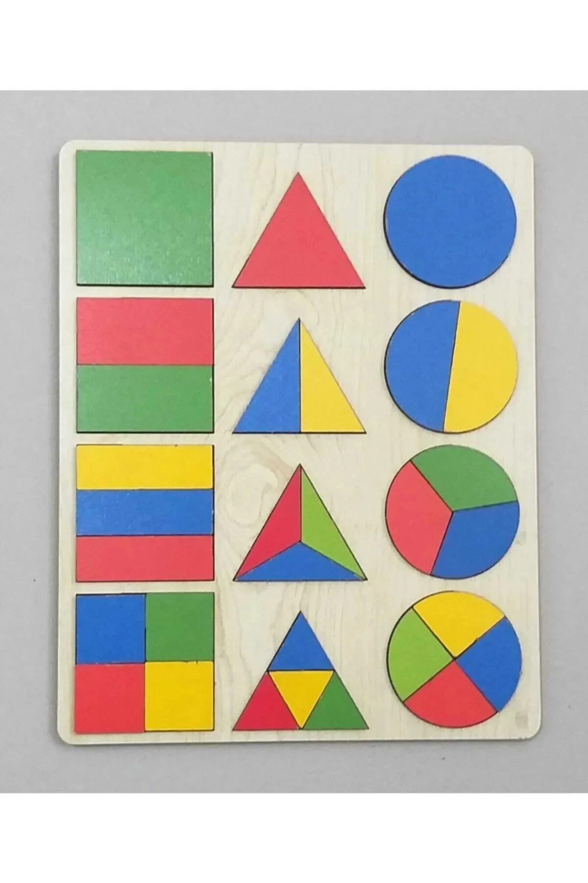 renkli Ahşap Geometrik Şekiller-küçük Boy(15cm X 20cm)