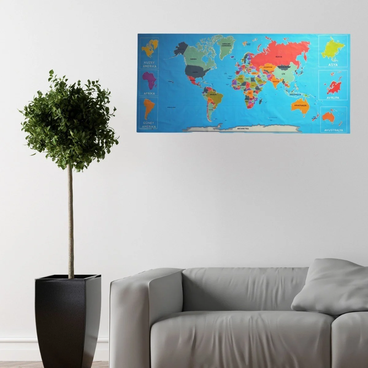 Renkli Atlas Dünya Haritası Manyetik Yapıştırıcı Gerektirmeyen Du Renkli Atlas Dünya Haritası Manyetik Yapıştırıcı Gerektirmeyen Du