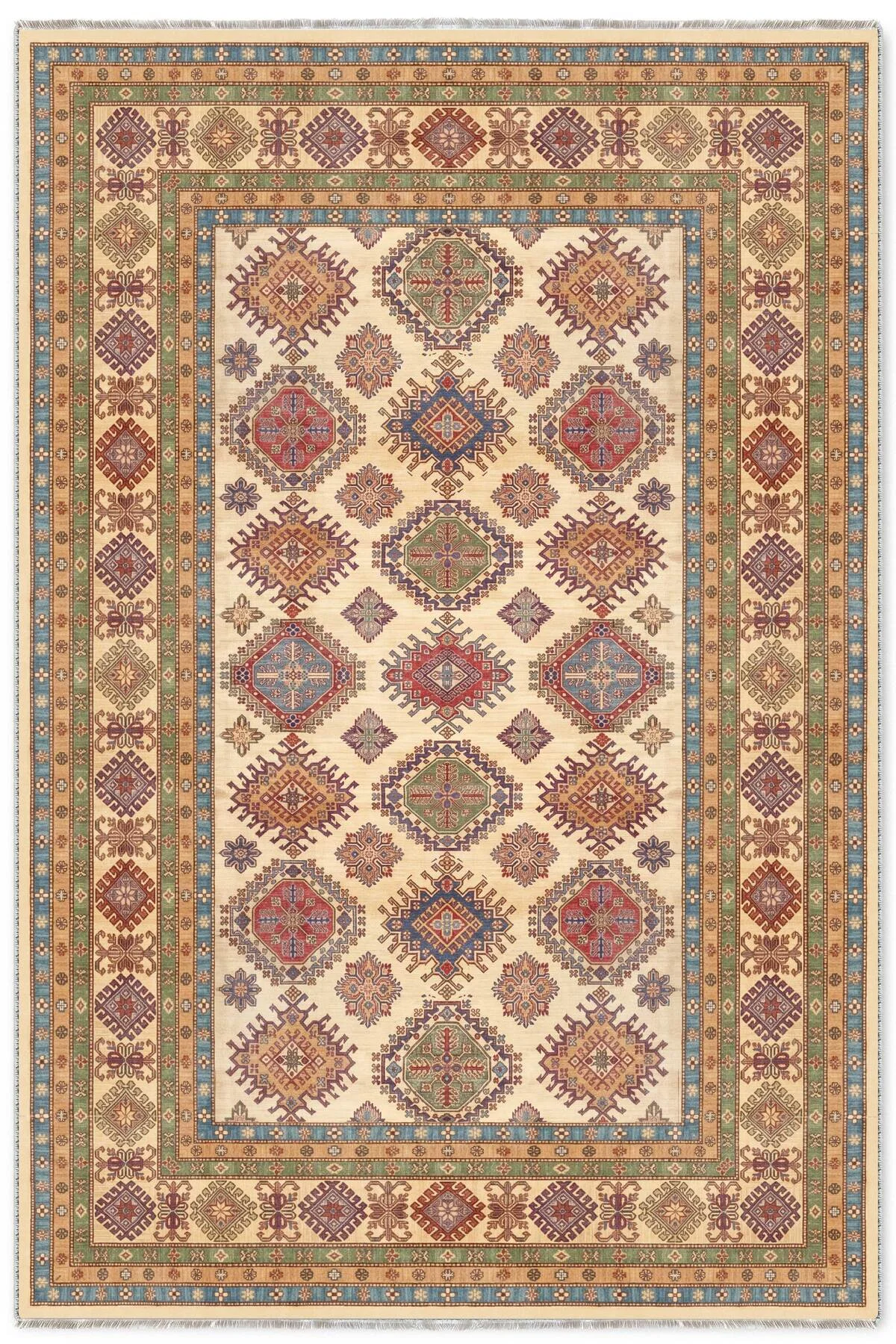 Renkli Bej Anadolu Kilim Şönil Halı Yolluk Kaymaz Yıkanabilir Renkli Bej Anadolu Kilim Şönil Halı Yolluk Kaymaz Yıkanabilir