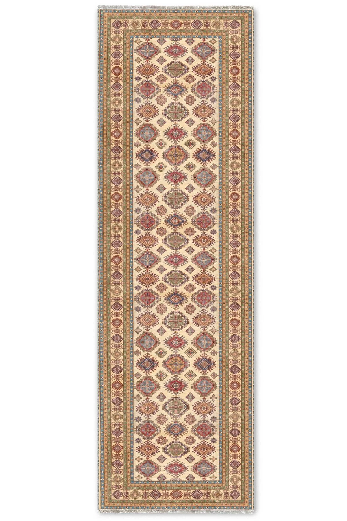 Renkli Bej Anadolu Kilim Şönil Halı Yolluk Kaymaz Yıkanabilir Renkli Bej Anadolu Kilim Şönil Halı Yolluk Kaymaz Yıkanabilir