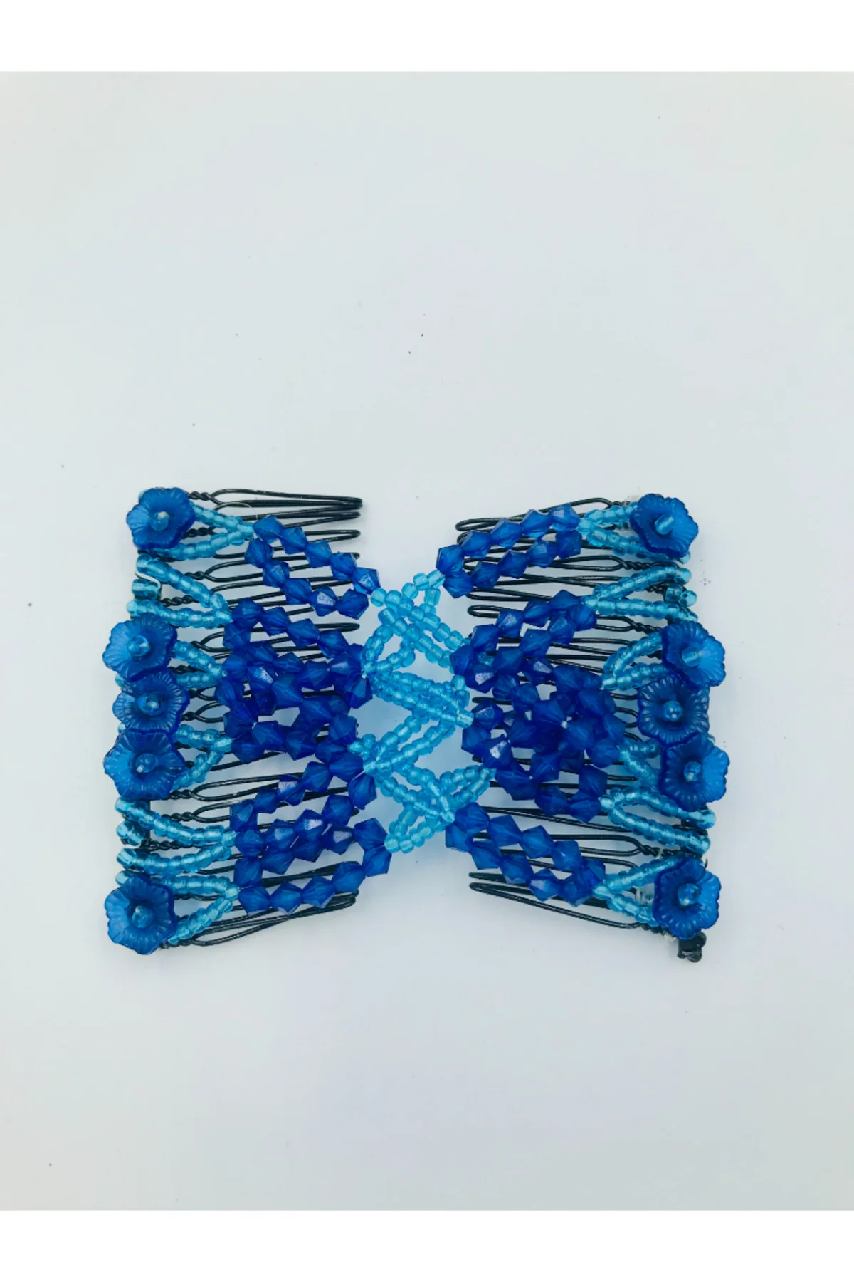 Renkli Boncuklu Esnek Geçirmeli Abiyelik Saç Süsü