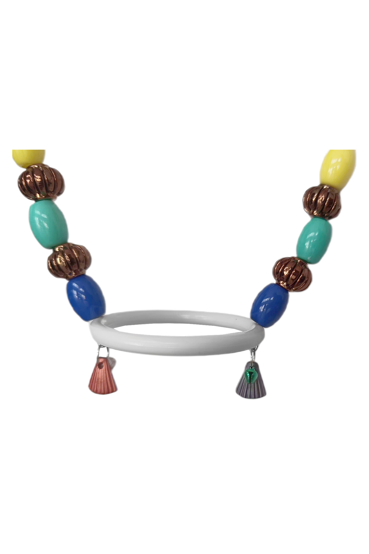 Hobidünyasıelif Renkli Boncuklu Oval Hlı Papağan Salıncağı 15 Cm-23 Cm