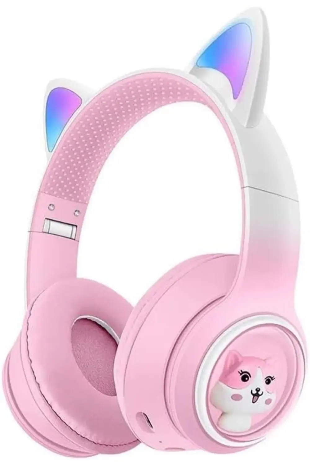 RENKLİ BÜYÜK A KALİTE KULAK ÜSTÜ TAÇ RENKLİ IŞIKLI KEDİ KULAKLI K