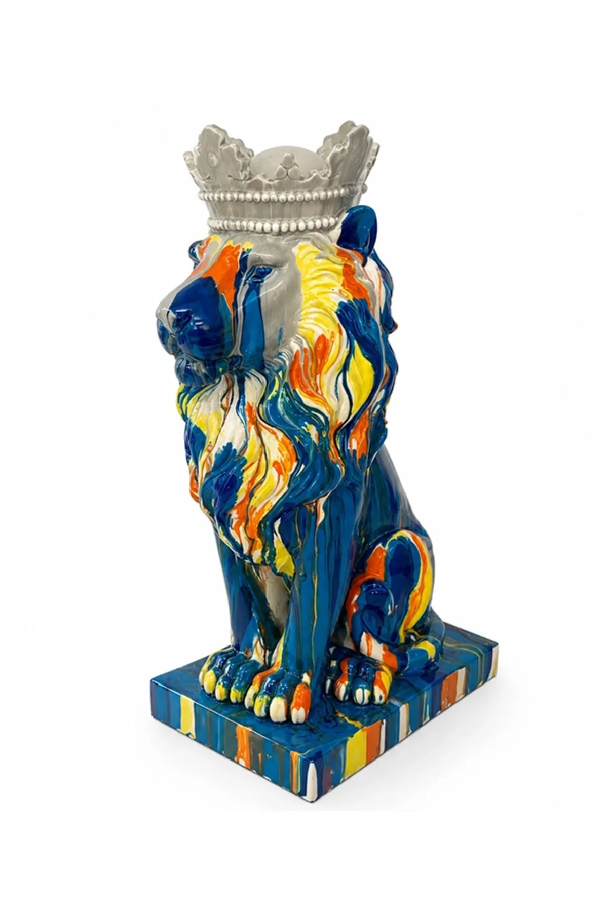 Renkli Dekoratif Polyester Aslan Figürü Alk5474 Renkli Dekoratif Polyester Aslan Figürü Alk5474