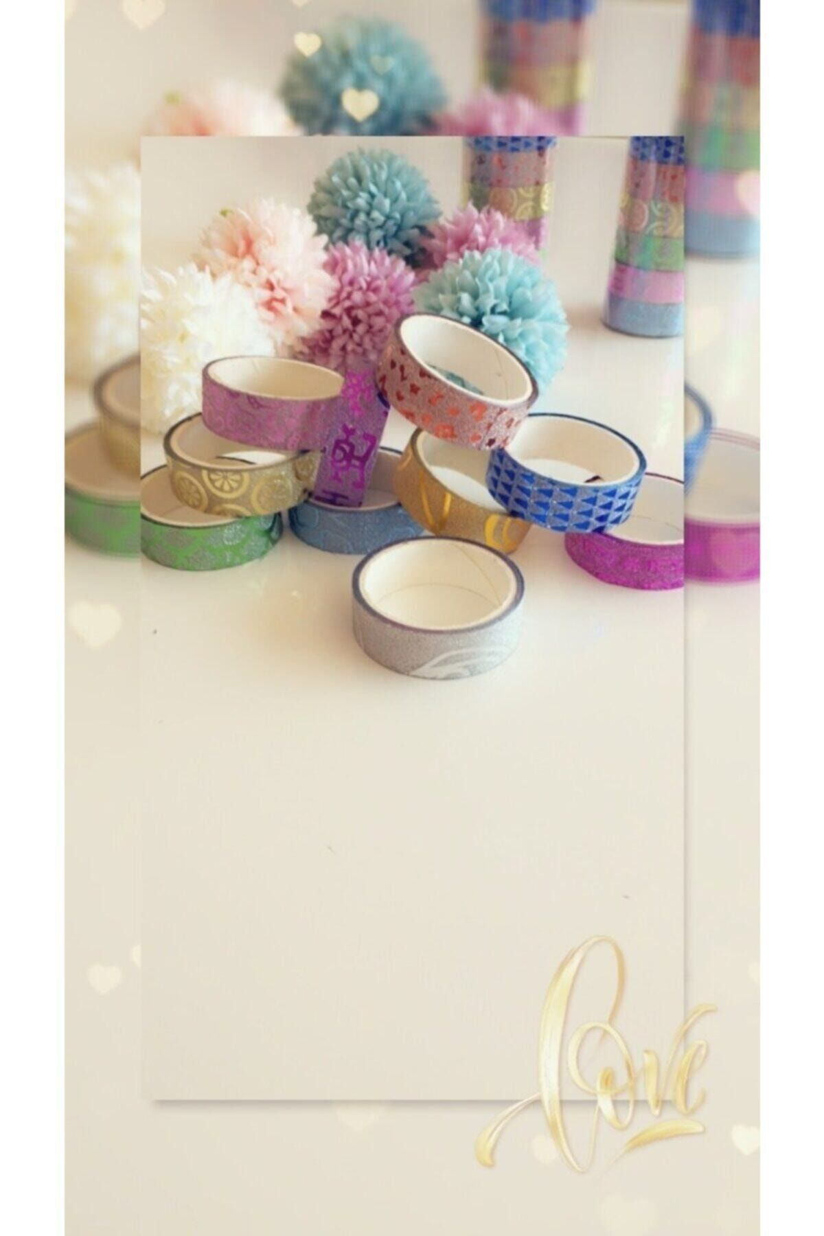 Çok Şeker Bir Yer Renkli Desenli Simli Bant