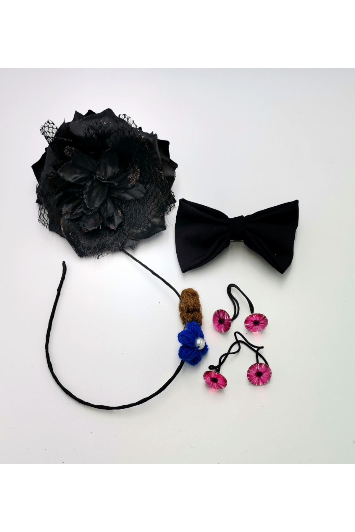 Monalisa Home Renkli Desenli Taç Toka Bandana Set