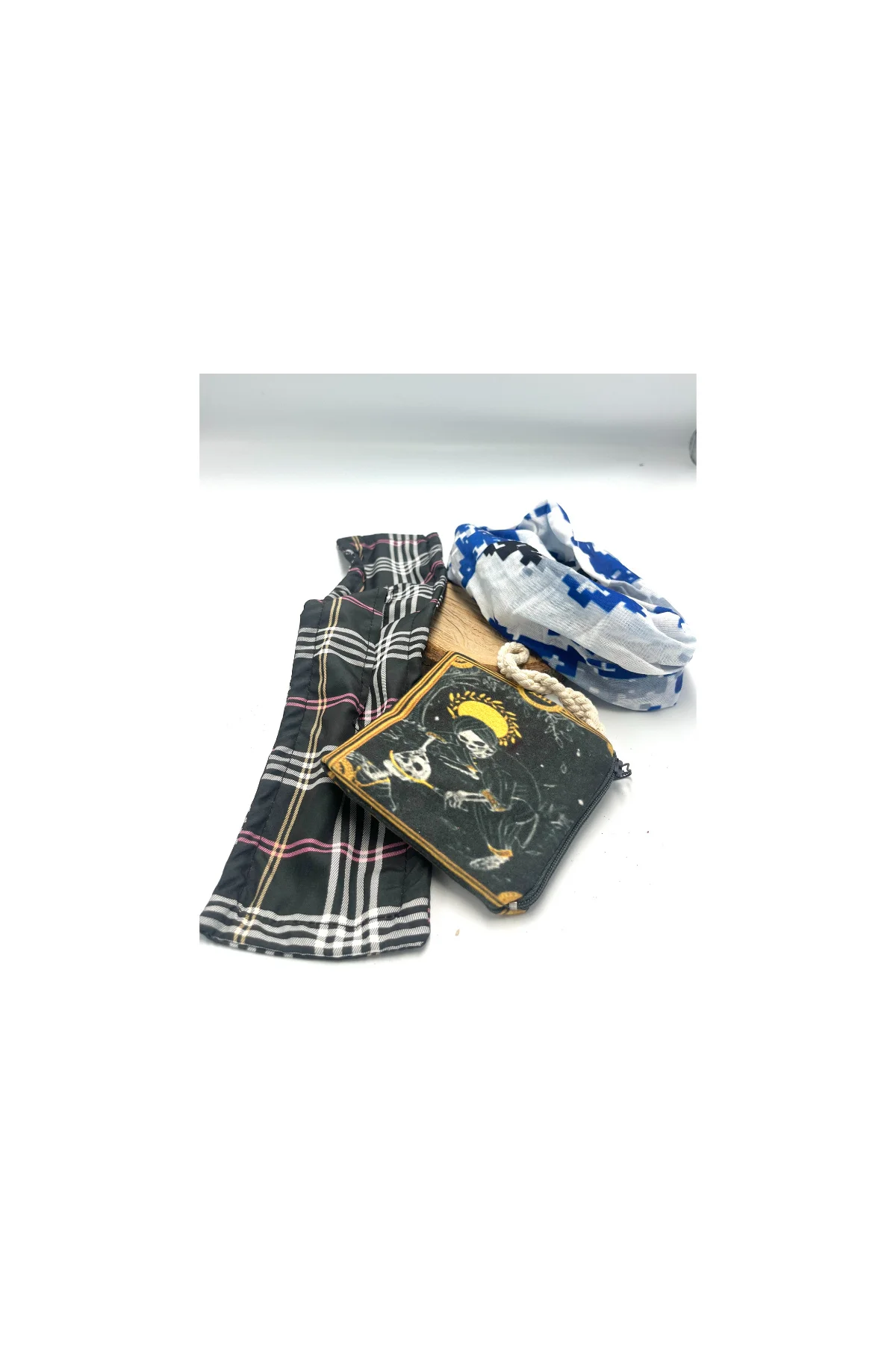 Renkli Desenli Taç Toka Bandana Set