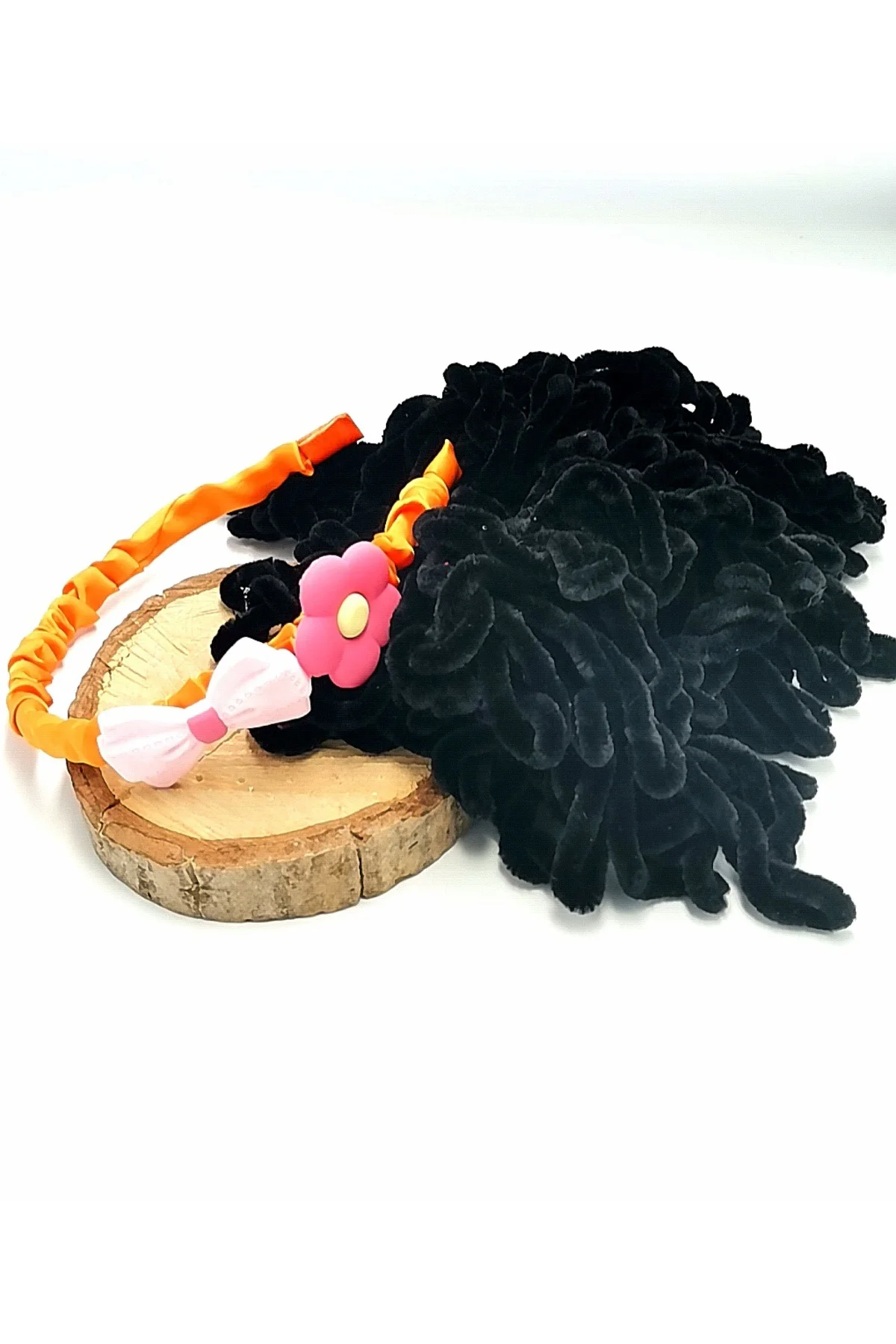 Renkli Desenli Taç Toka Bandana Set