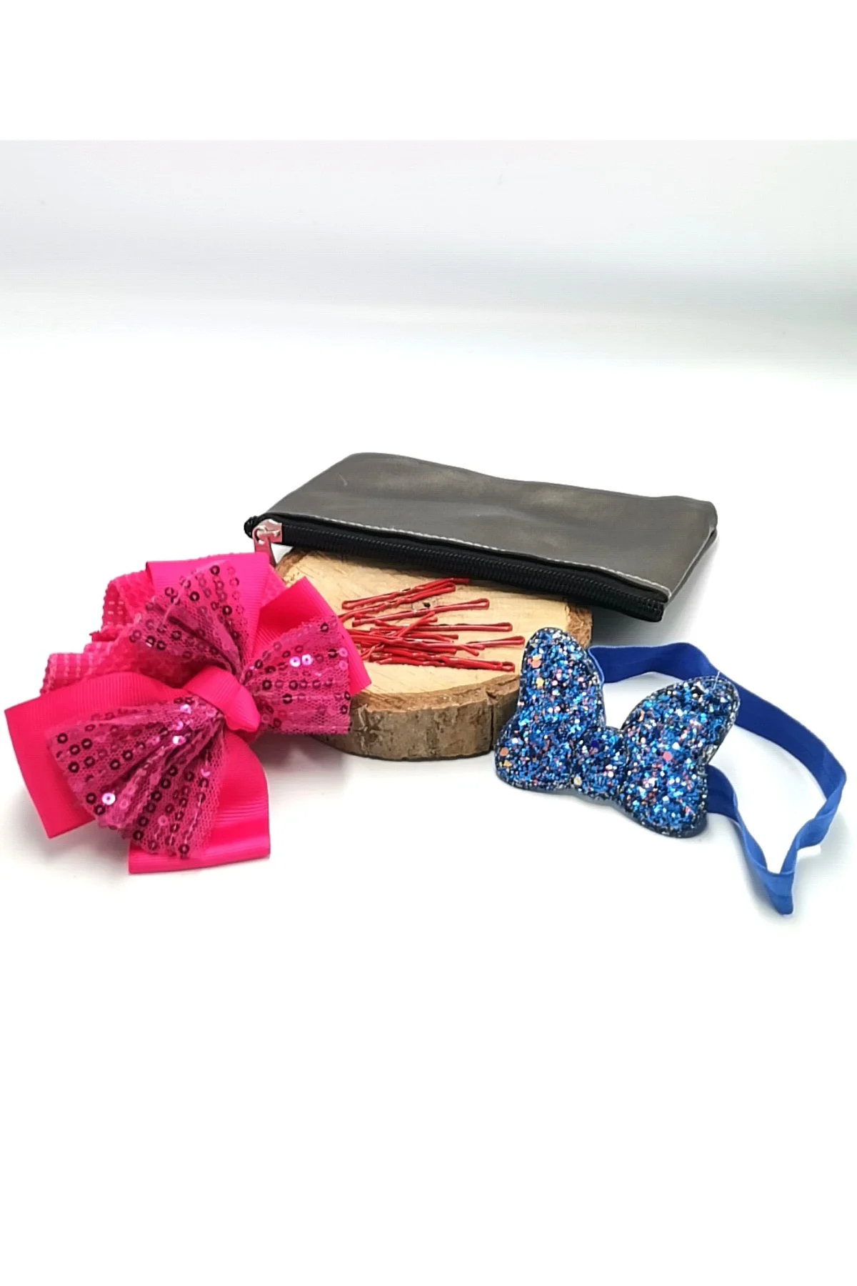 Renkli Desenli Taç Toka Bandana Set