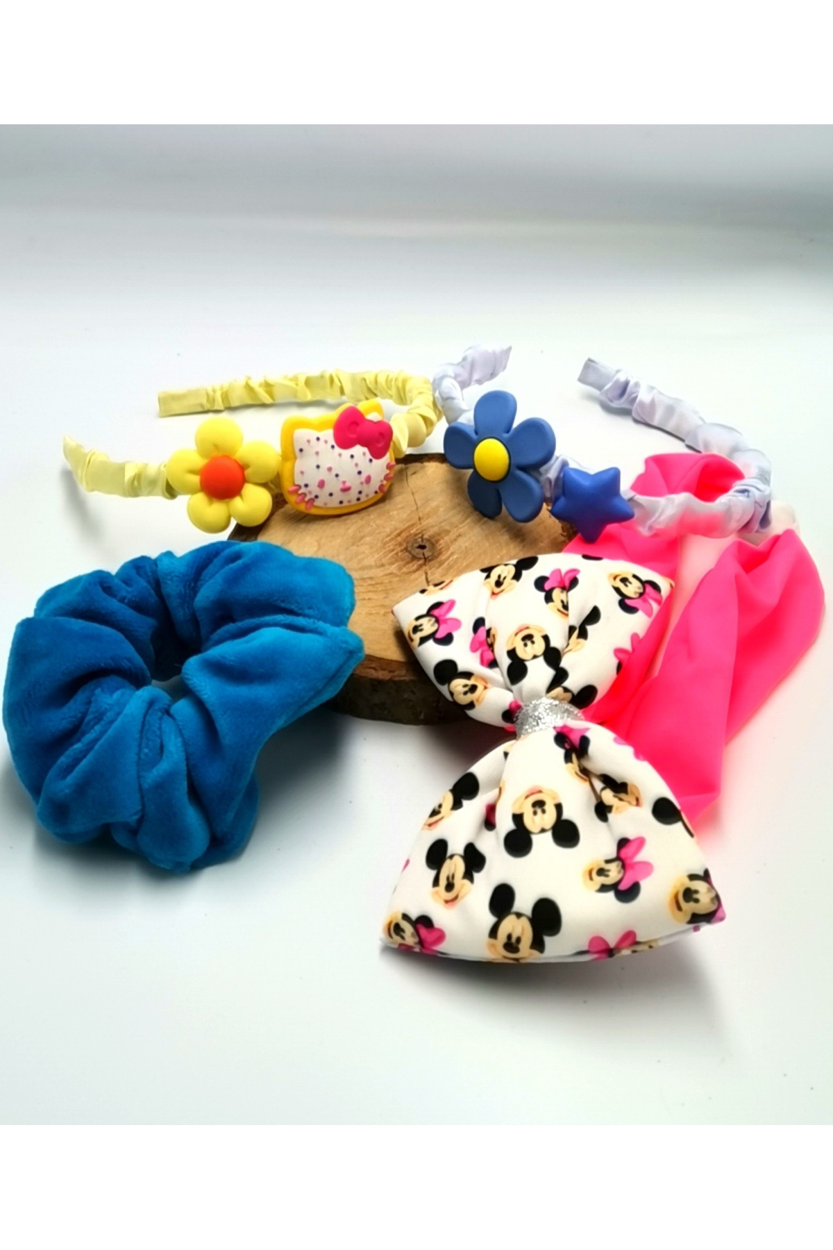 Monalisa Home Renkli Desenli Taç Toka Bandana Set