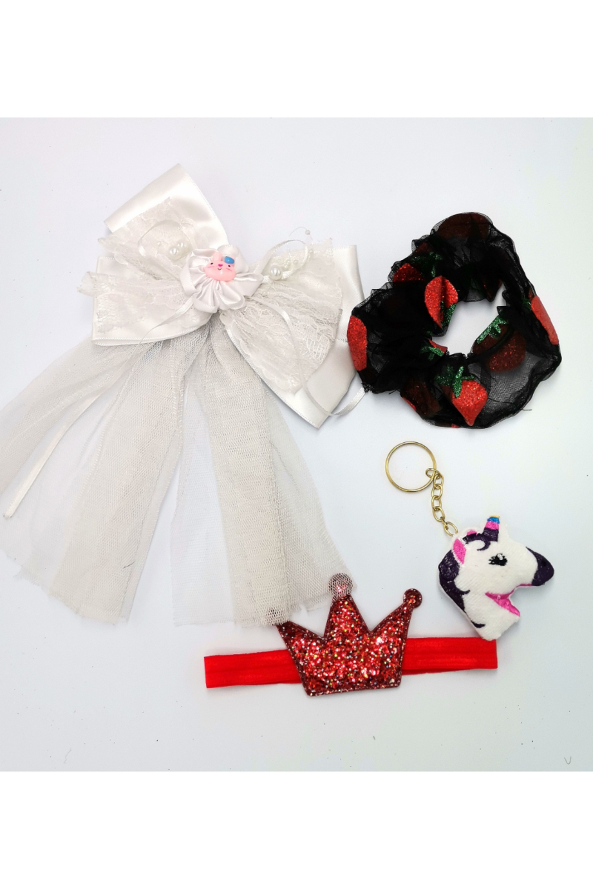 Monalisa Home Renkli Desenli Taç Toka Bandana Set