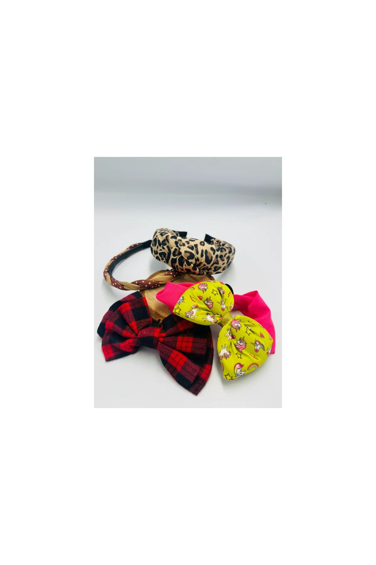 Renkli Desenli Taç Toka Bandana Set