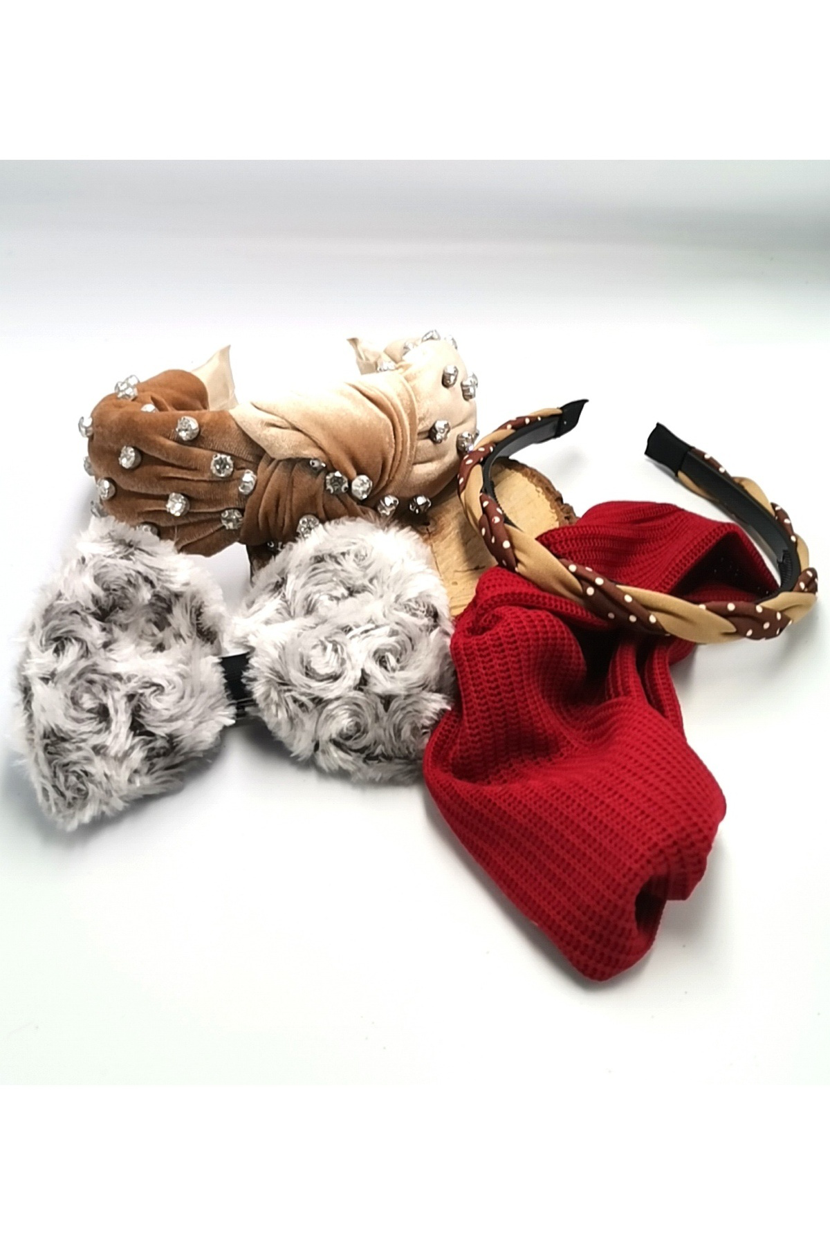 Monalisa Home Renkli Desenli Taç Toka Bandana Set