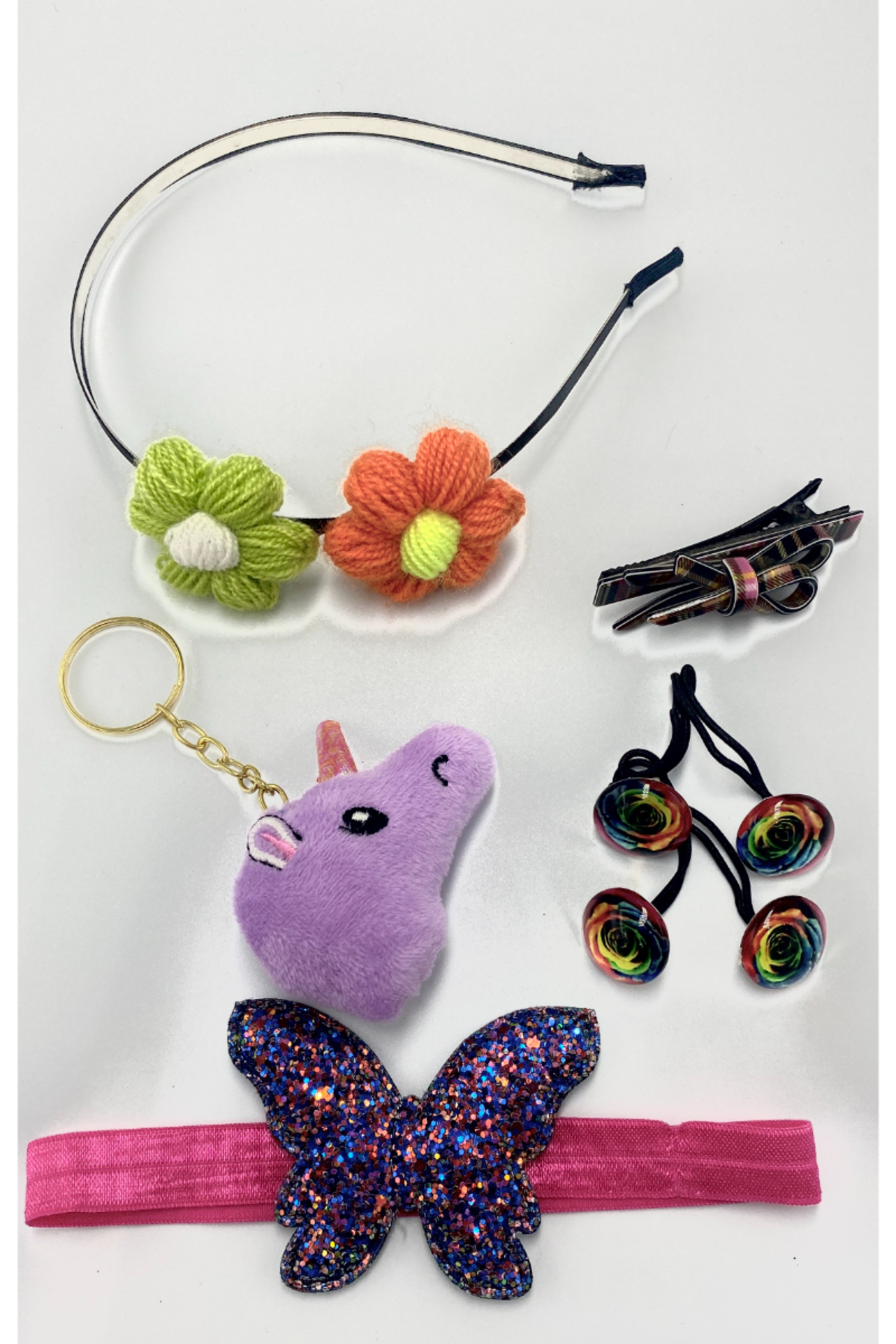 Monalisa Home Renkli Desenli Taç Toka Bandana Set