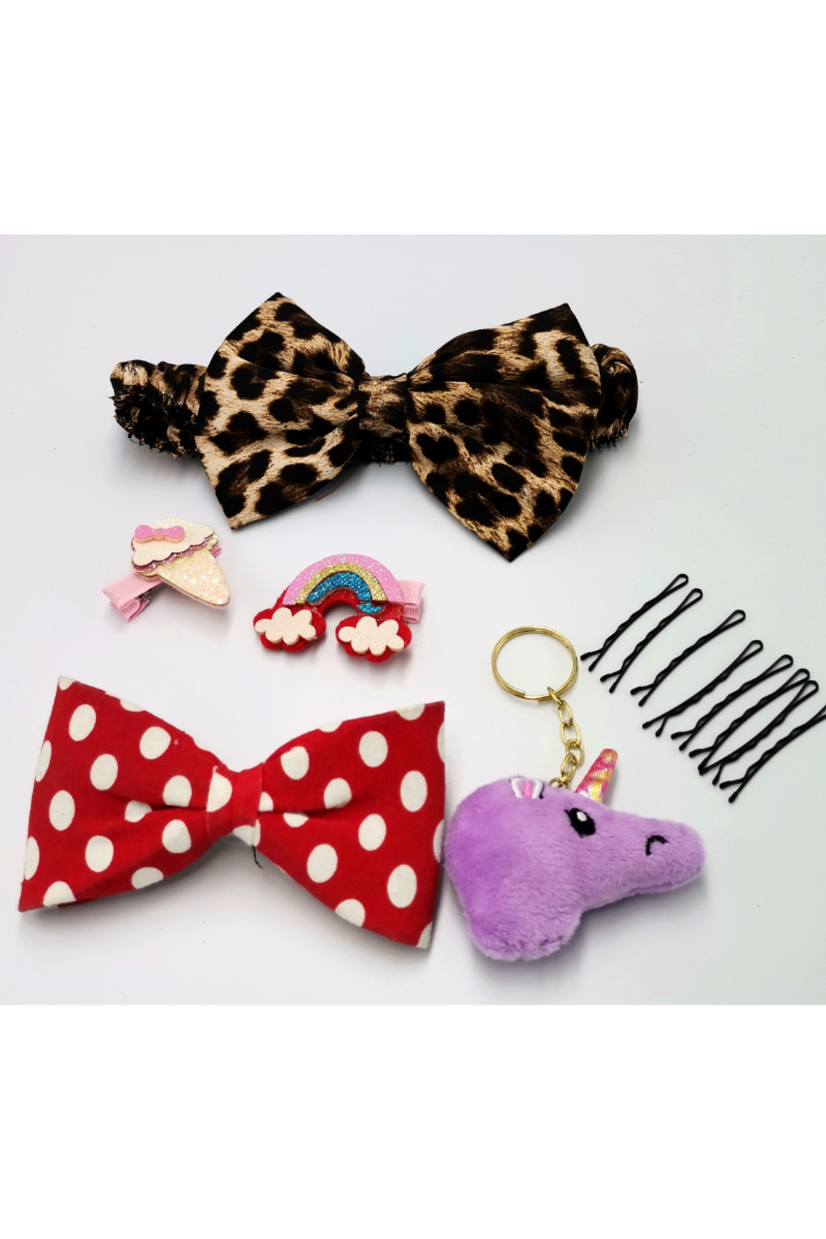 Monalisa Home Renkli Desenli Taç Toka Bandana Set