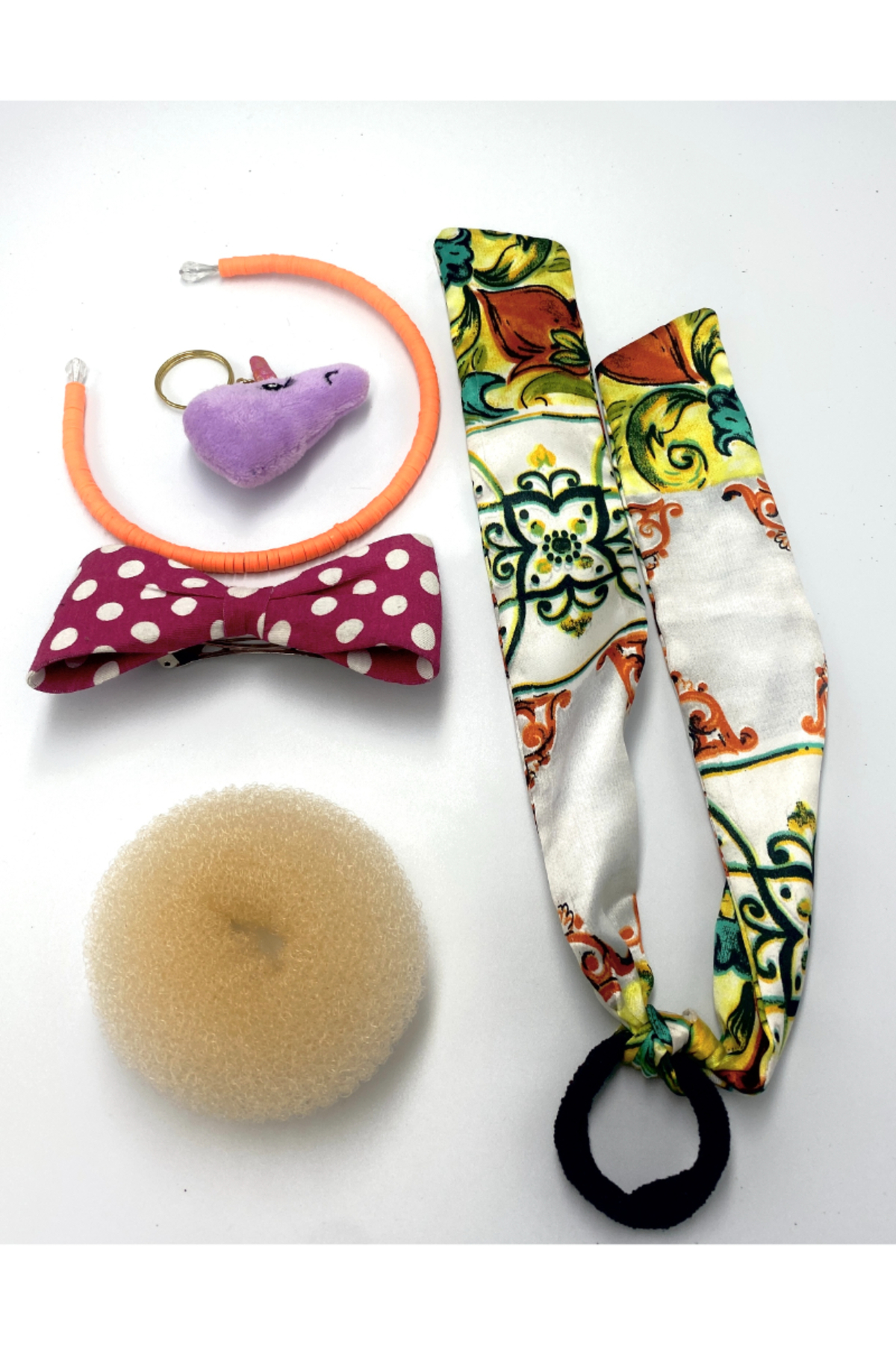 Monalisa Home Renkli Desenli Taç Toka Bandana Set