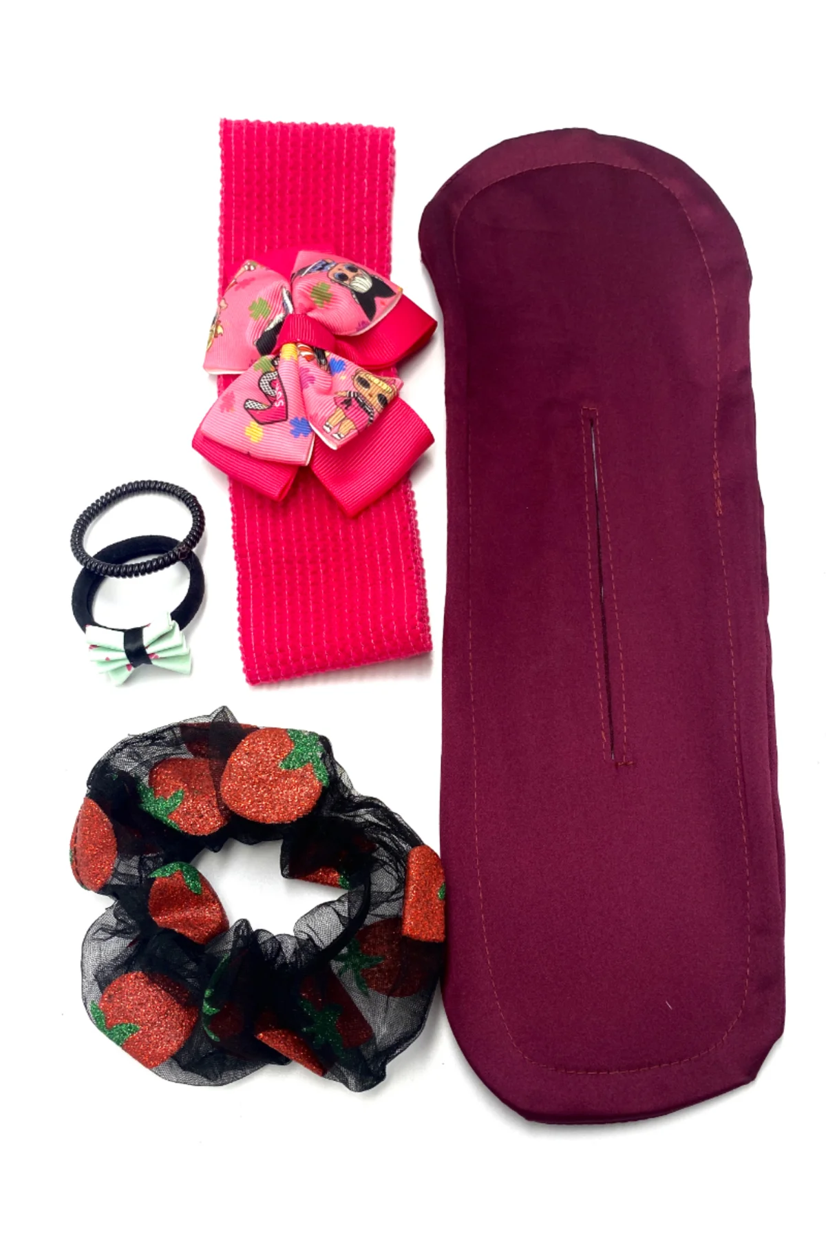 Renkli Desenli Taç Toka Bandana Set