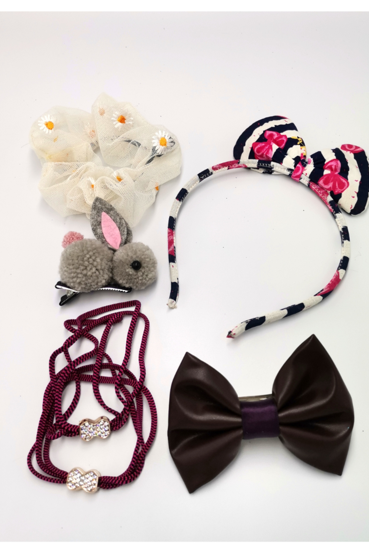 Monalisa Home Renkli Desenli Taç Toka Bandana Set